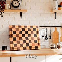 CASANIER Acacia Wood Cutting Board 1.5 Thick Extra Large Butcher Block