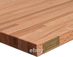 CONSDAN Butcher Block Counter Top, USA Grown Oak Solid Hardwood Countertop, Wood