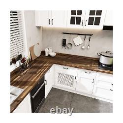 CONSDAN Butcher Block Counter Top, Walnut Solid Hardwood Countertop, Wood Sla