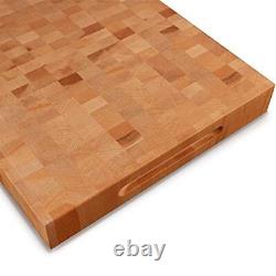 CONSDAN Cutting Board, USA Grown Hardwood, Butcher Block Hard Maple with Invi