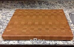 Cherry Butcher Block Cutting Board NEW end grain 18 X 22 X 1-7/8