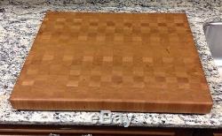 Cherry Butcher Block Cutting Board NEW end grain 18 X 22 X 1-7/8