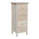 Chest 5-drawer 40 In. H X 17 In. W Unfinished Solid Wood With Butcher Block Top