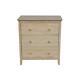Chest Of Drawer 3-drawer Butcher Block Top Unfinished Wood Classic Style
