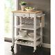 Coaster 910025 Kitchen Cart With Butcher Block Top