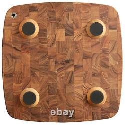 Commercial Restaurant Extra Large Acacia Wood 18 x 18 x 3 Chopping Block