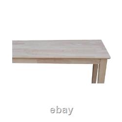 Console Table 60 in. L x 30 in. H Solid Wood Butcher Block Top Unfinished