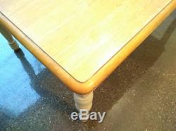 Crate and Barrel Style Farmhouse Table + 2 Chairs butcher block, shabby chic