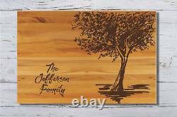 Custom Cutting Board Butcher Block Personalized Laser Engraved Chopping