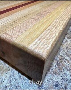 Custom Made Large Butcher Block/Cutting Board-Multiple Wood Species 19x11x2.25