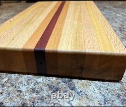 Custom Made Large Butcher Block/Cutting Board-Multiple Wood Species 19x11x2.25