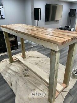 Custom hightop butcher block kitchen/bar table