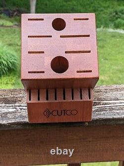 Cutco Butcher Block Honey finish 18 Slots Oak Wood #1748 8.5 X 11