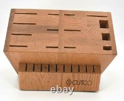 Cutco Signature 24 Slot Wooden Oak Knife Storage Block Made in USA Butcher