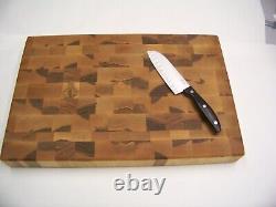 Cutting Board-Butcher Block Large Hard Maple Light & Dark End Grain USA