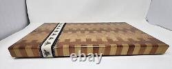 Cutting Board Hardwood End Grain Charcuterie Butcher block 17.25 X 10.5X 1.5