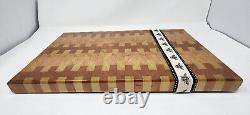 Cutting Board Hardwood End Grain Charcuterie Butcher block 17.25 X 10.5X 1.5