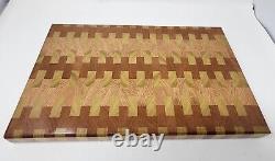 Cutting Board Hardwood End Grain Charcuterie Butcher block 17.25 X 10.5X 1.5