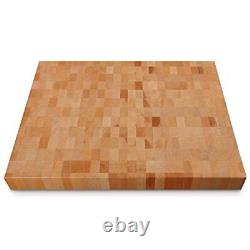 Cutting Board, USA Grown Hardwood, Butcher Block 20 L x 15 W 2-1/4 Thick