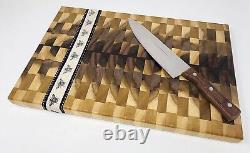 Cutting Chopping Board Hardwood End Grain Butcher block 16.5x11x1.25 Handmade