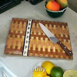 Cutting Chopping Board Hardwood End Grain Butcher block 17.5x11x1.5 Handmade