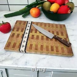 Cutting Chopping Board Hardwood End Grain Hand Made Butcher block 16x10.5x1.5