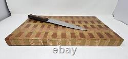 Cutting Chopping Board Hardwood End Grain Hand Made Butcher block 16x10.5x1.5