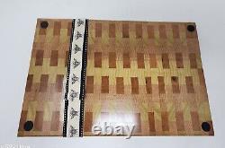 Cutting Chopping Board Hardwood End Grain Hand Made Butcher block 16x10.5x1.5