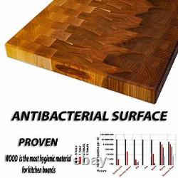 Cutting board for kitchen 17×13 inch Wood butcher block Cutting Hardwood mix