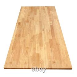 D Unfinished Hevea Solid Wood Butcher Block Countertop With Eased Edge Yellow