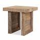 Decorative Solid Wood Butcher Block Style End Or Side Table