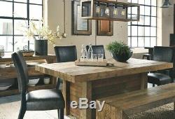 Dining Bench Large Entryway Rustic Farm Kitchen Coffee Bed Butcher Block 65 in