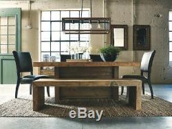 Dining Bench Large Entryway Rustic Farm Kitchen Coffee Bed Butcher Block 65 in