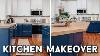 Diy Kitchen Makeover Painting Cabinets Butcher Block Countertops Decorating Ideas Before U0026 After