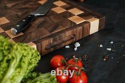 Double Sided Walnut End Grain Butcher Block Cutting Board Kitchen Chopping Board