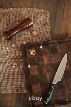 Double Sided Walnut End Grain Butcher Block Cutting Board Kitchen Chopping Board