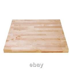 DuraSteel 24x24 Butcher Block Countertop Natural Maple Slab Wood Table Top