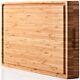 Extra Large Organic Bamboo Cutting Board & Thick Butcher Block Withjuice Groove