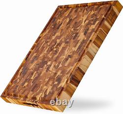 Edge Grain Butcher Block Cutting Board Premium Teak Wood Chopping Boards