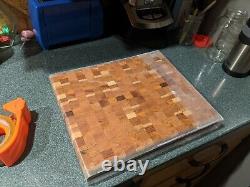 End Grain Cutting Board Butcher Block 14x11.5x1.75 Handmade