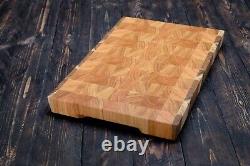End Grain Cutting Board, Butcher Block Cutting Board 17x11x2In, 43x27x5cm