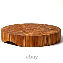 Extra Large 18 x 18 Round End Grain Butcher Block Cutting Board 3 Thick
