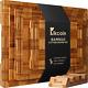 Extra Large Bamboo Cutting Boards 3 Pc Butcher Block For Kitchen, End Grain Serv