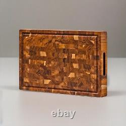 Extra Large End Grain Butcher Block Cutting Board 1.5 Thick. Made of Teak