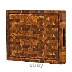 Extra Large End Grain Butcher Block Cutting Board 1.5 Thick. Made of Teak