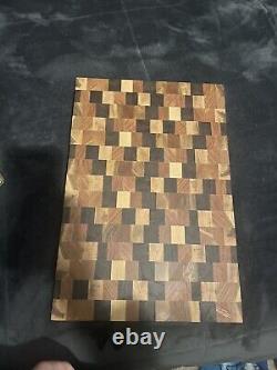 Extra Large Teak End Grain Butcher Block Cutting Board 2-Inch Thick 20 x 15