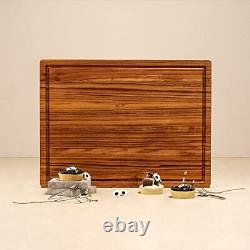 Extra Large Wood Cutting Board for Kitchen 1.5 Thick Teak Butcher Block Cond