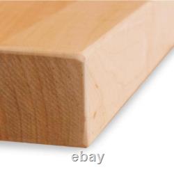 Finished Maple 3 Ft. L X 25 In. D X 1.75 In. T Butcher Block Countertop with Eas