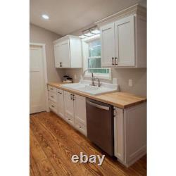 Finished Maple 3 Ft. L X 25 In. D X 1.75 In. T Butcher Block Countertop with Eas