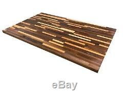 Forever Joint Salt & Pepper Butcher Block Wood Desk 1.5 x 26 x Custom Sizes